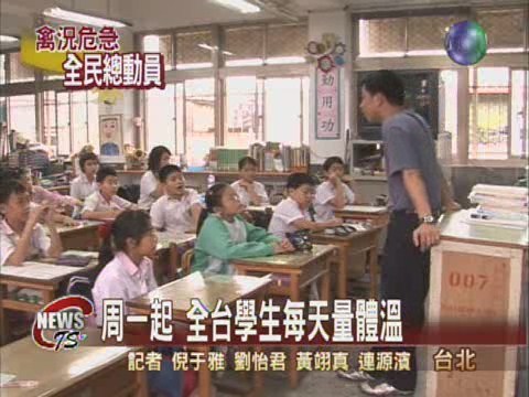 週一起 全台學生每天量體溫 | 華視新聞