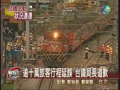 列車出軌誤點 台鐵局長道歉 | 華視新聞