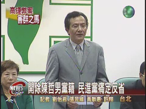 民進黨中評會 開除陳哲男黨籍 | 華視新聞