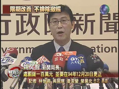 TVBS被罰一百萬南社質疑罰太輕 | 華視新聞