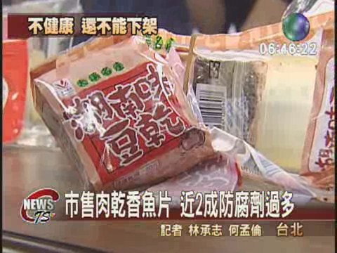 市售肉乾香魚片 近兩成防腐劑過多 | 華視新聞