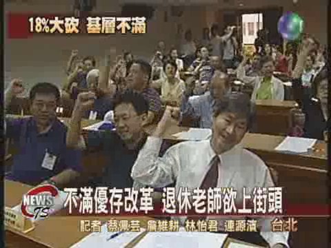 不滿優存改革退休老師抗議 | 華視新聞