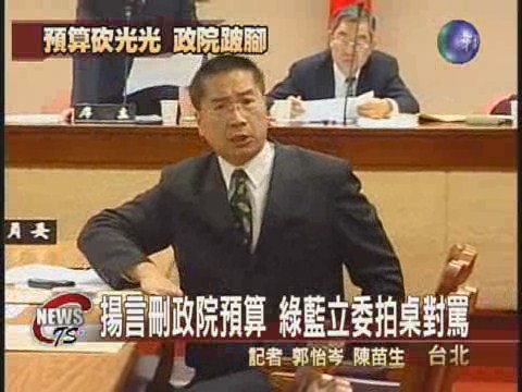 大砍政院預算 綠藍立委對罵 | 華視新聞