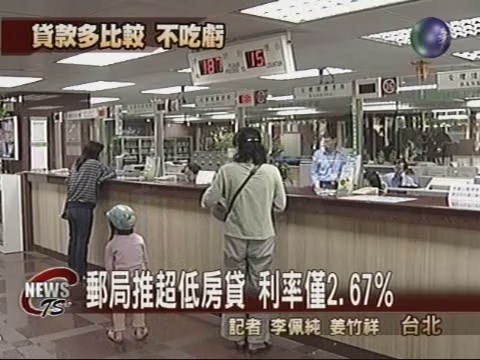 郵局推超低房貸利率僅2.67% | 華視新聞