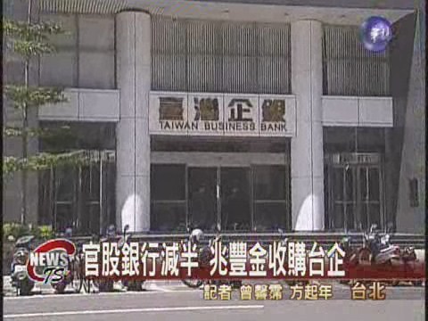官股銀行減半 兆豐金收購台企 | 華視新聞