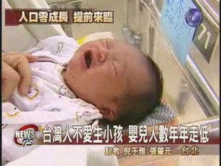 台灣新生兒人數連續六年創新低