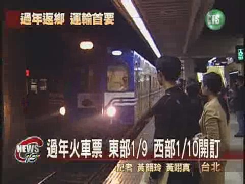 過年台鐵車票 一月九日開訂 | 華視新聞