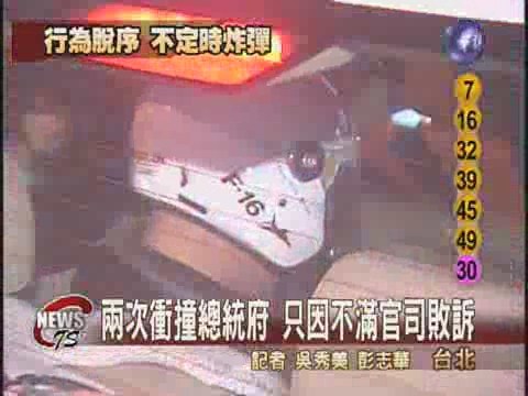 不滿官司敗訴 男子開車撞總統府 | 華視新聞