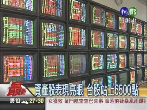 資產股表現亮眼 台股開盤漲13點 | 華視新聞
