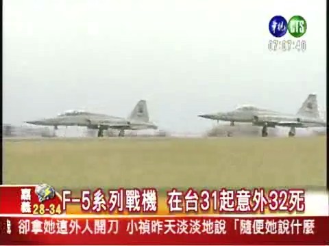 Ｆ－５系列戰機 在台３１起意外３２死 | 華視新聞