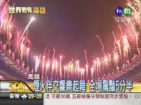 5分半煙火秀奪目 世運開幕讚! | 華視新聞