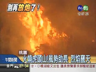 桃園虎頭山大火 30公頃林地燒光