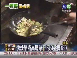 高麗菜1顆5元 台北吃1盤要破百