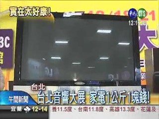 台北音響展 家電1公斤1塊錢!