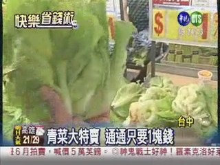 促銷"青菜"賣 通通1塊錢!