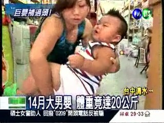 中縣14月巨嬰 體重20公斤
