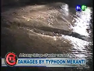 Damages by Typhoon Meranti