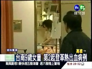 台南9歲女童 第2起登革熱出血病例