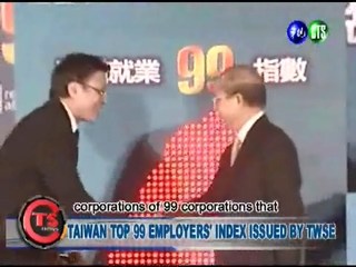 Taiwan Top 99 Employers' Index Issued by Twse