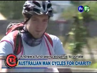 AUSTRALIAN MAN CYCLES FOR CHARITY
