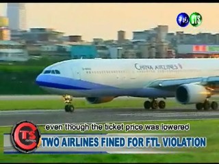 TWO AIRLINES FINED FOR FTL VIOLATION
