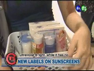 NEW LABELS ON SUNSCREENS