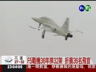 F5戰機摔不停 36年掉32架