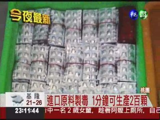 破獲"一粒眠"工廠 毒品市價逾3億
