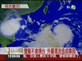 兩個颱風!尼莎增強 明天變天