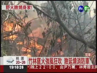 山區竹林竄火 緊鄰民宅險延燒