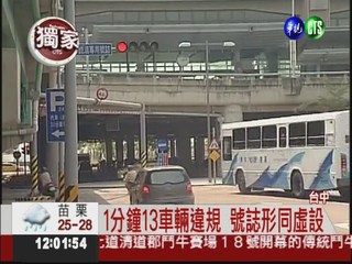 台中高鐵站交通亂 1分鐘13車違規