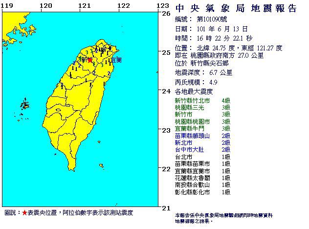 新竹尖石鄉發生規模4.9有感地震 | 華視新聞