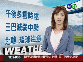 2012.09.16 華視午間氣象 莊雨潔主播