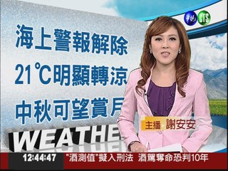 2012.09.29 華視午間氣象 謝安安主播