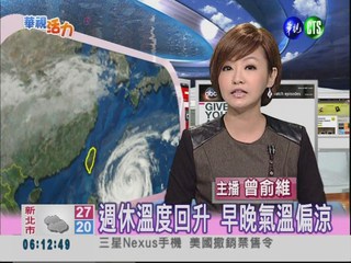 2012.10.13 華視晨間氣象 曾俞維主播