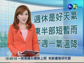 2012.10.27 華視午間氣象 謝安安主播