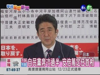 日國會大選變天 安倍回鍋任首相
