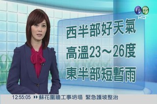 2013.01.21 華視午間氣象 彭佳芸主播