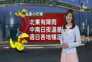 2013.02.15華視晚間氣象 莊雨潔 主播