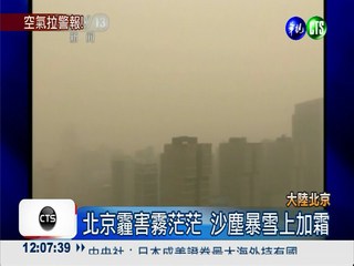 北京霾害又沙塵暴 空污超標20倍