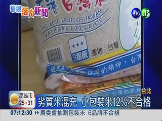 農委會抽查小包裝米 12%不合格