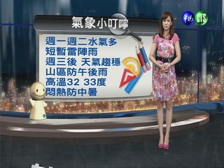 2013.05.25華視晚間氣象  邱薇而主播