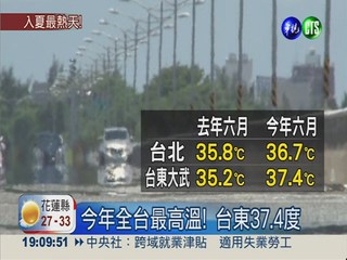 熱爆了! 台東37.4度 暑假會更熱