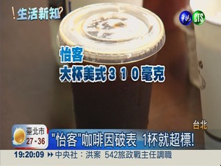 怡客咖啡因過量 喝1杯就超標!