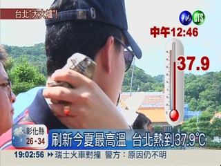 台北熱得像火爐 高溫飆37.9℃