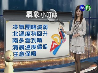 2013.12.29華視晚間氣象 邱薇而主播