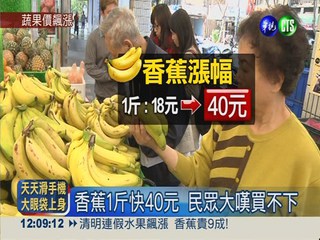 清明連假水果飆漲 香蕉貴9成!
