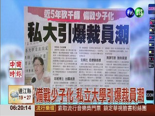 備戰少子化 私立大學引爆裁員潮