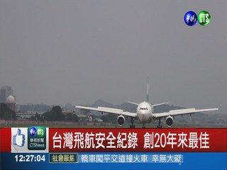 台灣飛航安全紀錄 創20年來最佳