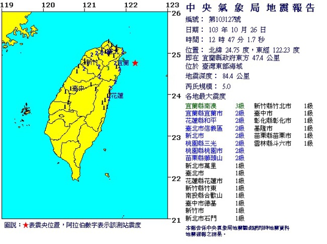 最新!宜蘭外海規模5.0地震 | 華視新聞